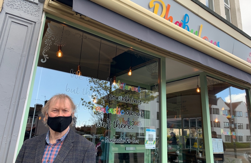 Sir David visits the charity run Phabulous Café