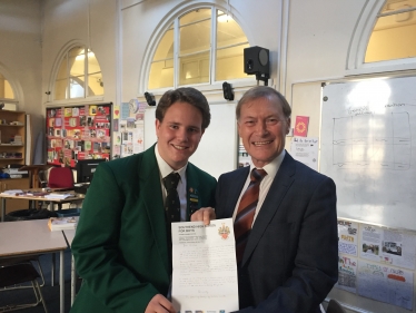 David meets Year 11 pupils