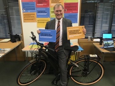Sir David attends Cycling and Walking Showcase