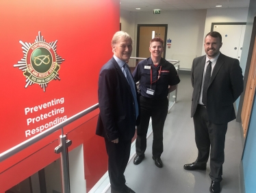 Sir David visited Staffordshire Fire and Rescue Service